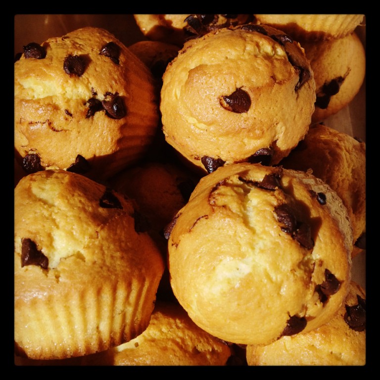 Receta magdalenas con virutas de chocolate